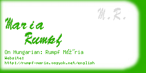 maria rumpf business card